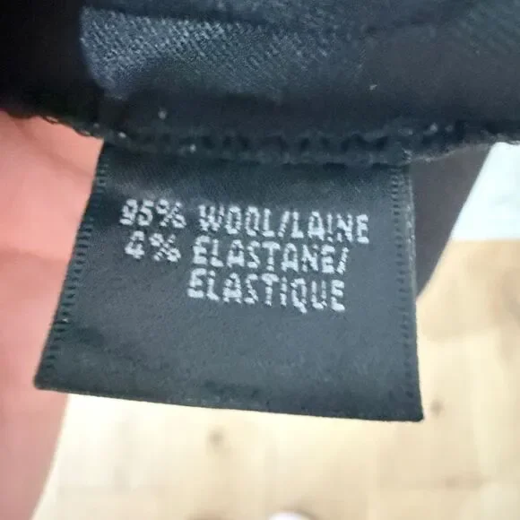 LAFAYETTE 148 Black Stretch Wool Pleated Wide-Leg Dress Pants Trousers 8 Wyatt - Picture 9 of 11